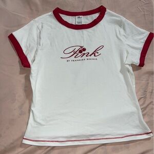 Pink X Frankies bikinis baby tee